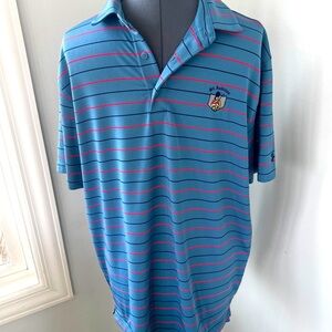 St. Andrew’s Under Armour Loose Heat Gear Sz L Short Sleeve Polo Golf Shirt